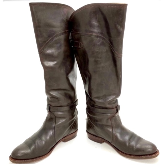 Frye 77561 Belted Dorado Riding Leather Knee High Boot in Brown - Picture 7 of 9